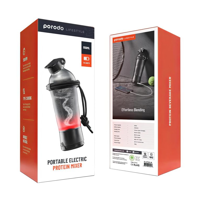 میکسر پروتئین قابل حمل پرودو Porodo Portable Electric Protein Mixer