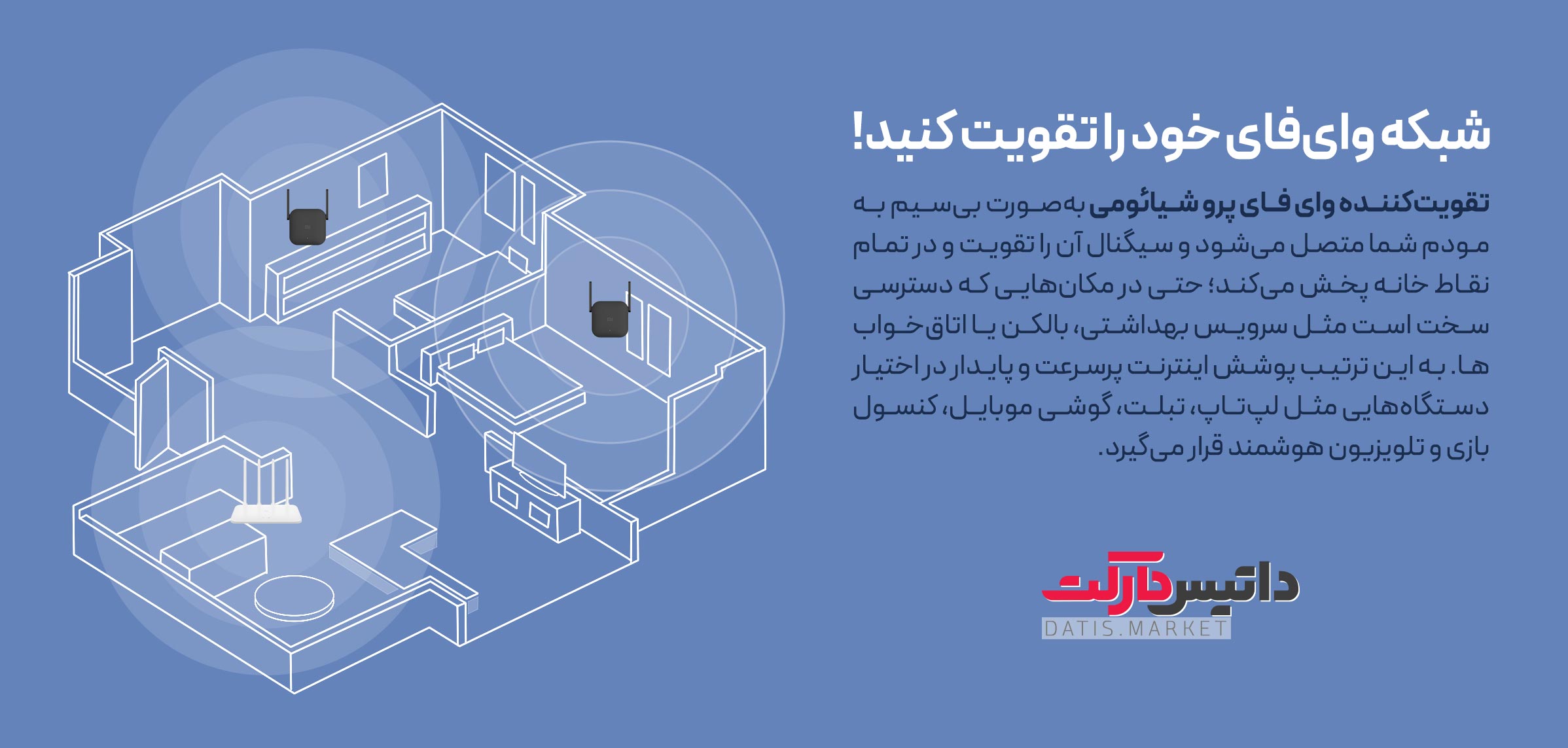 توسعه دهنده انتن موبایل وای فای پرو شیائومی Boost your wireless networkMi Wi-Fi Range Extender Pro