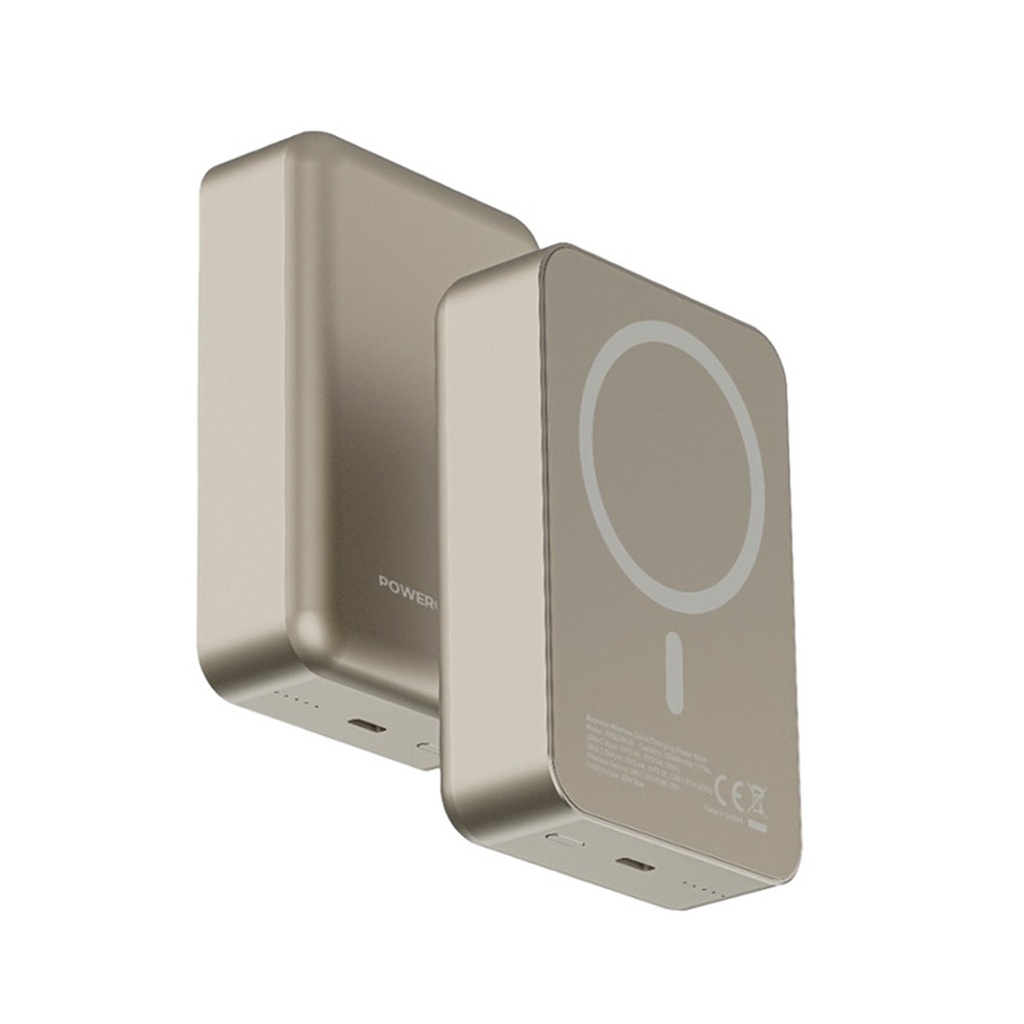 PPBCHA33-TI-Powerology-20000-mAh-20W-PD-15W-Magsafe-Powerbank-Titanium پاوربانک وایرلس پاورولوژی مدل PPBCHA33 ظرفیت ۲۰۰۰۰ میلیآمپر ساعت مگ سیف - Image 1